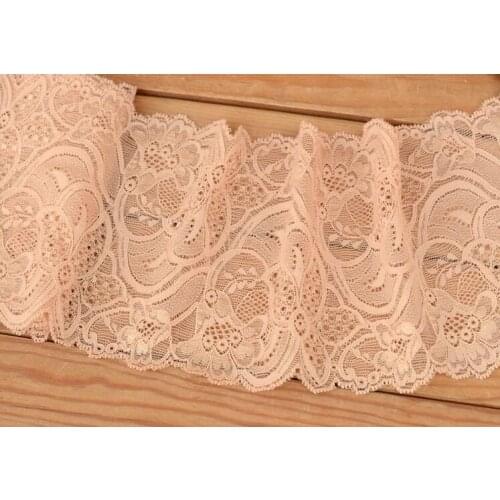 2 Meters Skin Elastic Stretch Lace Trims For Clothing Accessories Dress Sewing DIY Applique Costume Lace Fabrics 13cm