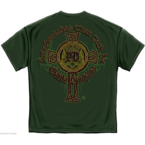 Irish Police Pd Cop T-Shirt Gold Cross Garda Ireland Law Enforcement 2019 New Summer Style Fashion Short Sleeve Korean T-Shirts