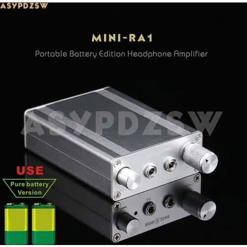 Finished MINI-RA1 Battery version Portable headphone amplifier JRC4556 3.5 Jack