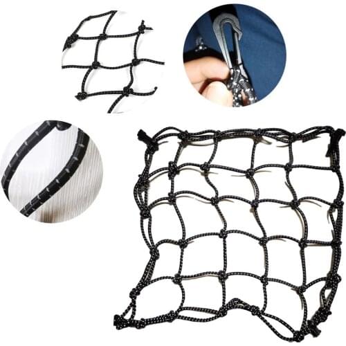 Motorcycle Cargo Nets Motorcycle Cargo Net Heavy Duty Stretches to 30*30 In Net Mesh Bicycle luggage net bag Heavy removable
