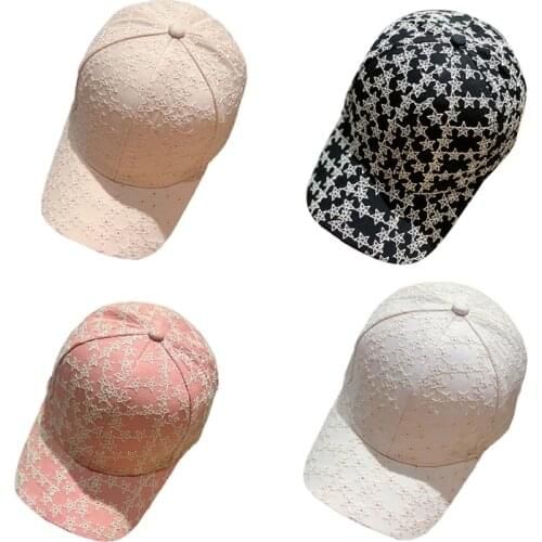 Ponytail with Embroidered Star Baseball in Campus Style Outfit Accessory