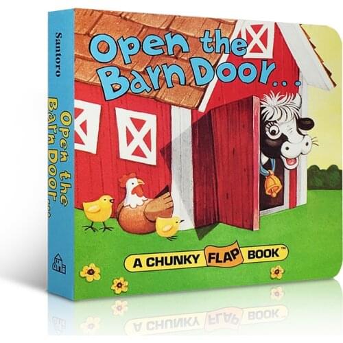 Picture Hand Book Open The Barn Door Find a Cow Classroom Educational English Reading Cardboard Books for Children Montessori