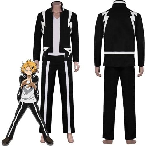 My Hero Academia Kaminari Denki Cosplay Costume Boku no Hero Academia Top Pants Uniform Suit