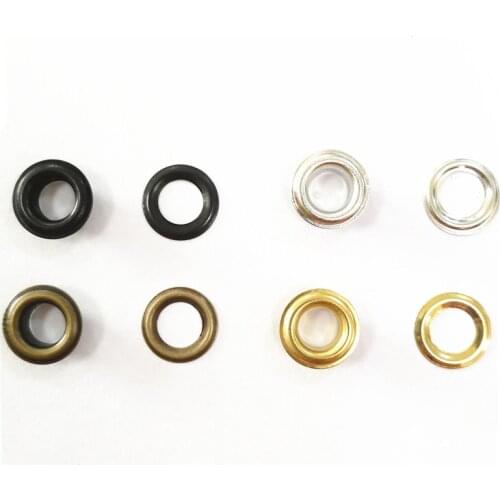 Brass material metal eyelets button harder plating colors 2 parts 8 MM inside diameter eyelet