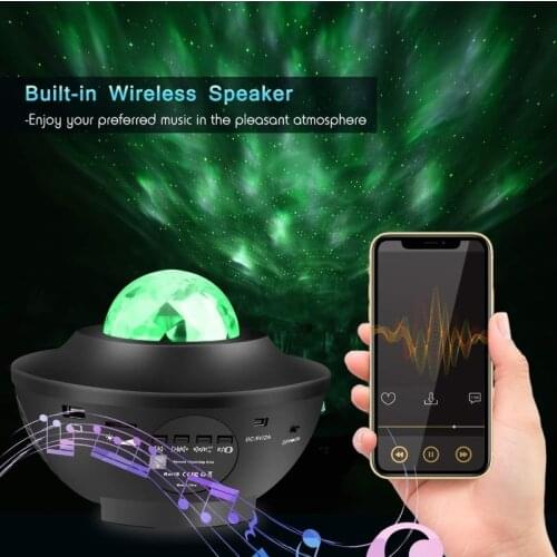 LEDColorful Starry Projector Light Sky Galaxy Bluetooth USB Voice Control Music Player Star Night Light Romantic Projection Lamp