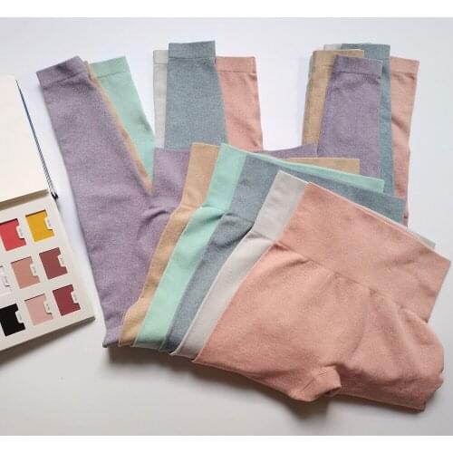 Seamless Solid Color Outdoor Fitness Yoga Pants Womens Tracksuit Elastic Sports Underpants High Waist Breathable Soft Leggings