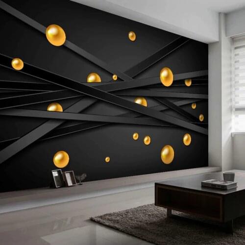 Modern Geometric Solid Circles Photo Mural Wallpaper Restaurant Cafe Boy Bedroom Background 3D Wall Cloth Decor Poster Sticker
