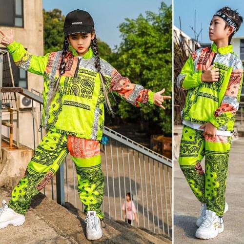 New ChildrenS Dance Clothes For Girls Performance Clothing BoyS Hip Hop Retro Coat GirlS Jazz Dance Suit Fashion Brand B1231