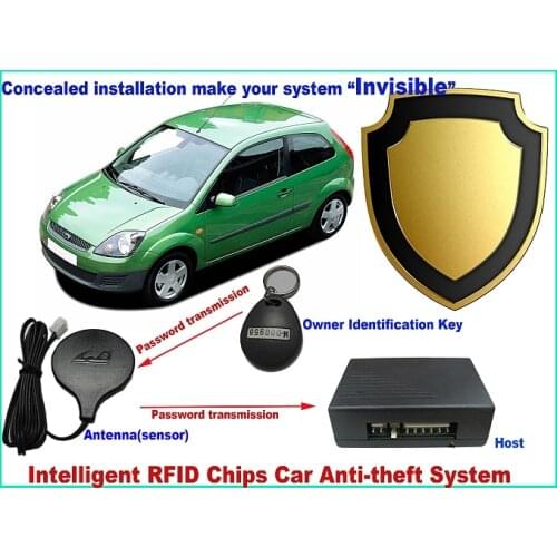 Upgrade RFID car immobilizer Auto Anti-theft via cut off circuit invisible car ignition cut off security Own identifying system