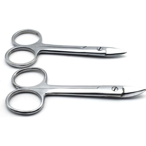 1PCS Flat / Bent Welding Scissor Jewelry Making Stainless Steel Soldering Cutters Clamping Repair Tools