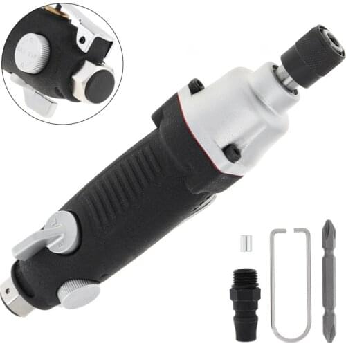 5H Straight Shank Pneumatic Air Screwdriver Pneumatic Tool with Double-headed Screwdriver Bit and Small Hook for Home Renovation