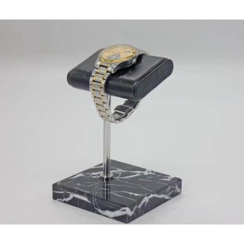 Natural Marble Wrist Watches Display Stand, Genuine Top Layer Leather Watch Holder, Watch Organizer Gift