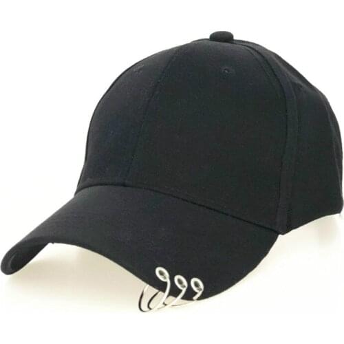 Outdoor sports sun hat with ring high quality adjustable baseball cap women men fashion snap buckle cap hoop sun hat