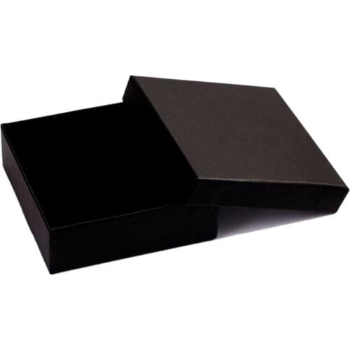 RINHOO Elegant 9*9*3cm Portable White Black Rings Box Earring Holder Display Box Wedding Jewelry Package Box Gift Cases