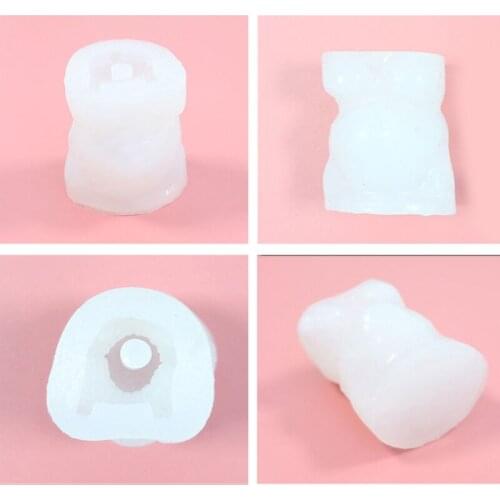 Handmade Cute Bear Straw Topper Silicone Mold Fish Tails Silicone Straw Topper Mold for 8mm Straws Resin Casting Molds