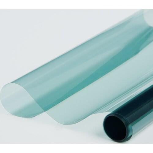 Window Tint SUNICE 0.9x10m/35.4"x32.8ft Summer Sunscreen Solar Tint Film Light Blue VLT 70% Car Home Tinting Sticker Decoration