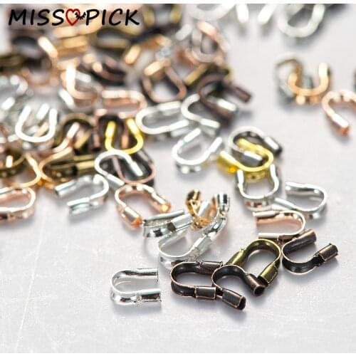 100pcs/lot 4.5x4mm U Shape Wire Protectors Wire Guard Protectors loops Accessories Clasps Connector For Jewelry Making Supplies