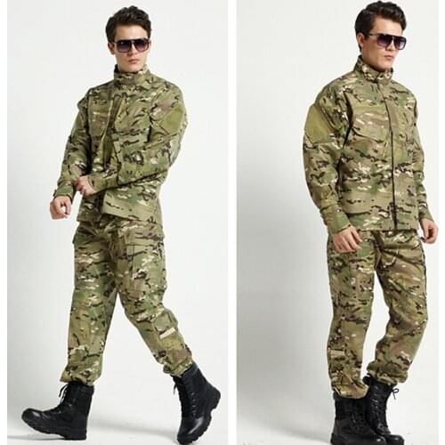 WW2 Desert Camouflage Print Man Military Uniform Security Combat Tactical Jacket+pants Costumes Soldier Army Suit African Male