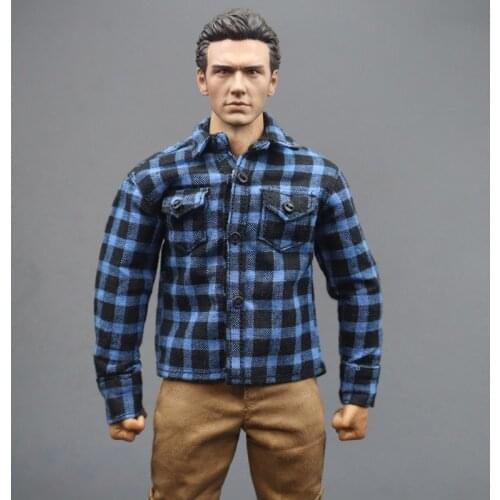 1/6 Scale Doll Mens Trendy Shirt Plaid Shirt Casual Wear 12'' Action Figure Model Toy Doll Clothing Coat Accessories In Stock