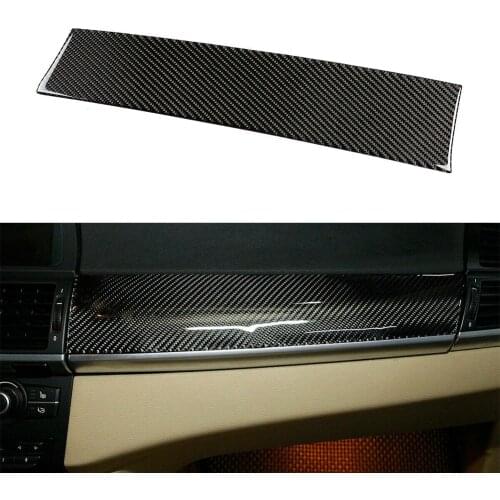 1PC Dashboard Panel Cover ​Carbon Fiber Car Sticker Decorative Trim For BMW X5 E70 X6 E71 2008 2009 2010 2011 2012 2013