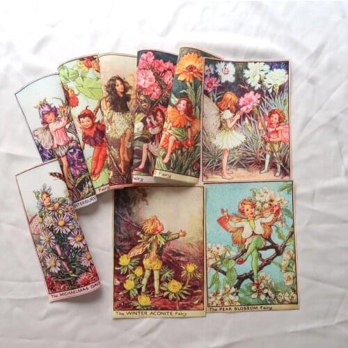 10pcs 15X20cm Flower Fairy Girls Printed Series Cotton Canvas Fabric For Sewing Decoration Positioning Cloth Diy Handmade D30