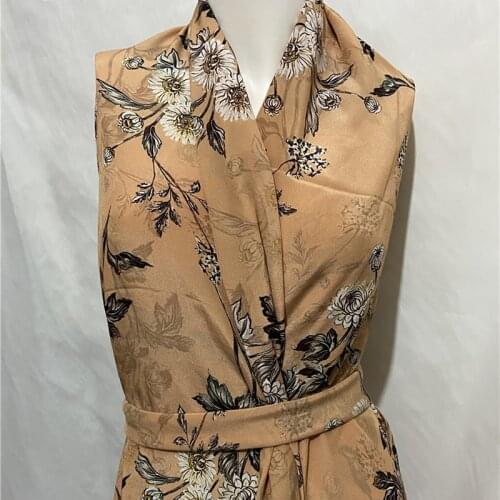 100% pure natural silk crepe de chine silk fabric flower printing for women dress,SCDC1299