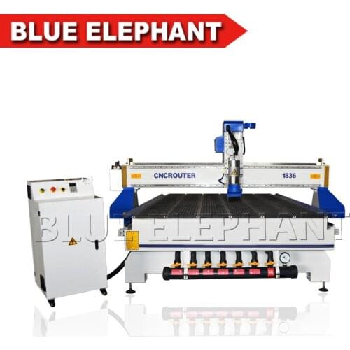 1836 Vacuum Table CNC Router Wood Cutting Machine With Dust Collector Water Cooling Spindle for Sales