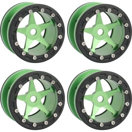 4Pcs Metal 2.2 Beadlock Wheel Rim Hub for 1/10 RC Crawler Car Axial SCX10 RR10 Wraith 90048 Traxxas TRX4
