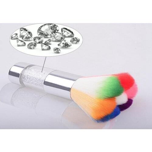 400pcs/lot Fast shipping Colorful Rhinestones Nail Dust Brushes Nail Gel Powder Nail Art Dust Remover Brush Cleaner