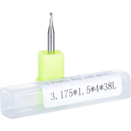 5Pcs 3.175x1.5x4mm Single Flute Milling cutters for Aluminum CNC Tools Solid Carbide,aluminum composite panels