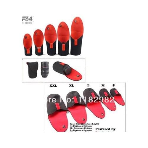 5 Pcs Neoprene DSLR Camera Lens Soft Protector Pouch Bag Case Set S M L XL XXL