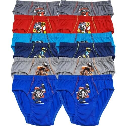 6pcs/pack High Quality Cotton calzoncillos niño Underpants boy crinoline шорты для мальчика Shorts for boy