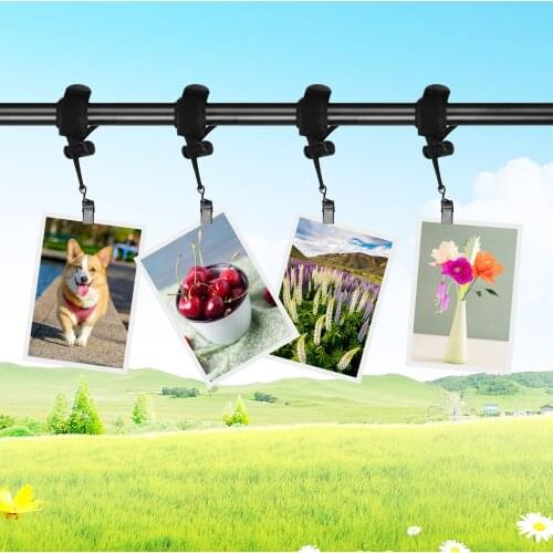 Andoer 8 Packs Background Muslin Clamps Backdrop String Clips Holders for Photo Studio Photography Studio Shooting Black