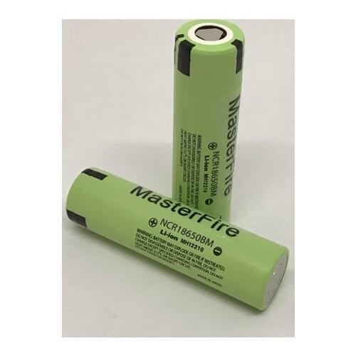 MasterFire 2pcs/lot Original 3.7V 3200mAh NCR18650BM 18650 10A Current Power Tool Battery Lithium Batteries Cell For Panasonic