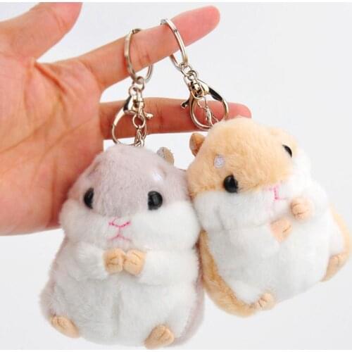 Hamster doll keychain pendant doll hamster cute backpack doll plush ins bag pendant school bag pendant
