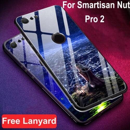 Coque For Smartisan Nut Pro 2 case tempered glass + soft edge cover 5.99'' For Smartisan Nut Pro2 pro2 glass cases phone shell