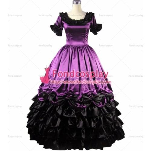 Gothic Lolita Punk Medieval Gown Grape Ball Long Evening Dress Jacket Tailor-made[CK1391]