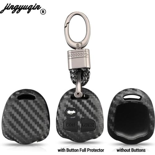 Jingyuqin for Mitsubishi Outlander Colt LANCER Grandis Pajero Braid Keychain Silicone Key Protective Cover Car Key Carbon Case