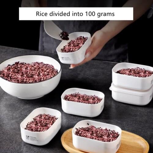 280ML Refrigerator food crisper household microwave oven heated lunch box with lid sealed box can hold about 100 grams of rice