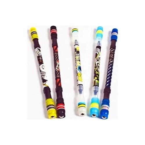 Cool Spinning Pen Rotating Gaming Ballpoint Pen Non Slip Coated Spin Rolling Pen Blue Ink Refill Matting Finger Playing Pen