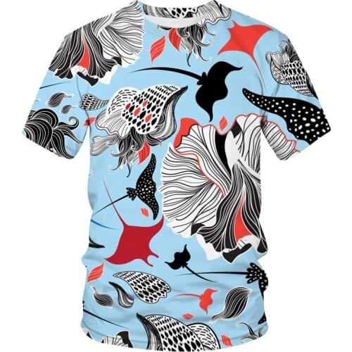 Fashion 3D Abstract pattern T Shirt for Boy 2021 Comfort Teens Summer Funny Animal Print Top Short Sleeve T Shirt Boy Girl Wear