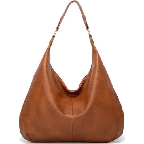 Fashion PU Leather Shoulder Handbag Women Solid Color Large Capacity Tote Portable Street Female Top-handle Bag Daily Satchel