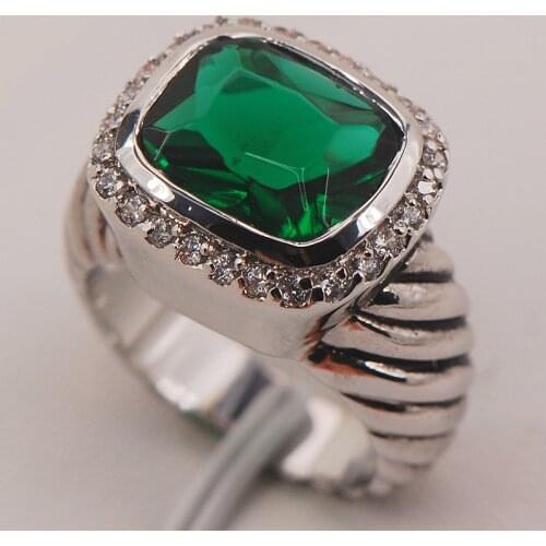 Emeral Fashion 925 Sterling Silver Ring Size 6 7 8 9 10 F649 Fashion Wholesale Jewelry Free Shipping