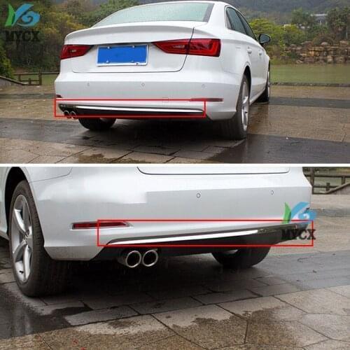 For Audi A3 8V Sedan Stainless Rear Bumper Molding Cover Trim 2012-2015