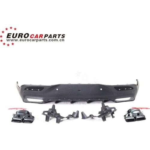 GLE class GLE63 diffuser and muffler tips for GLE300 GLE400 GLE450 to GLE63 style rear diffuser and exhaust pipes 2016 2017 2018