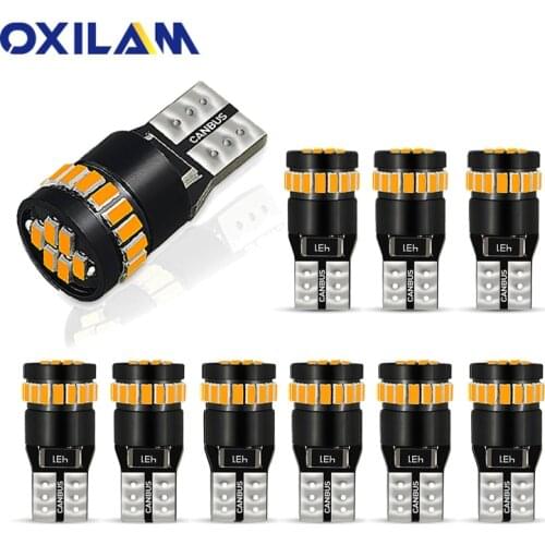 OXILAM 10Pcs W5W T10 LED Bulb 168 194 Car Interior Lights for Geely Atlas Emgrand ec7 x7 MK Cross GC6 Auto Lamp