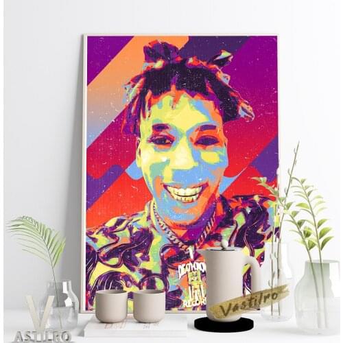 NLE Choppa Rapper Singer Poster Hip Hop Music Magazine Cover Prints Wall Art Decor Canvas Painting Bar Pub Club Wall Stickers
