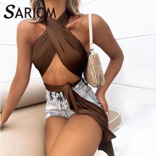 SARIOM Women's Cropped Tank Tops