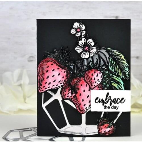 Delicious Strawberry Stamps And Dies For DIY Scrapbooking Embossing Paper Cards Making Crafts Clear Stamps