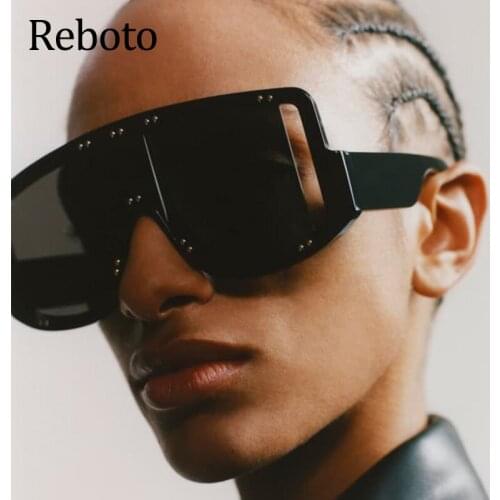 Oversized Brand Sunglasses Women Men Fashion Luxury Black Square Shades Glasses Vintage Trendy Sun Glasses Female UV400